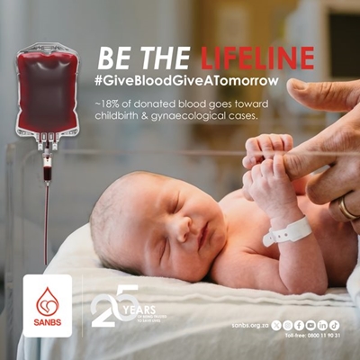 SANBS marks 25 years with ‘Be The Lifeline’ campaign ahead of World Blood Donor Day