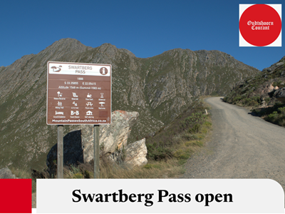 Swartbergpas is oop, maar ...