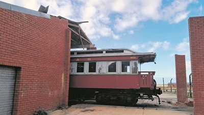 Transport Museum closed, reportedly due to storm damage