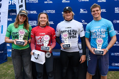 Four champions emerge at Rip Curl Vic Bay Surf Pro