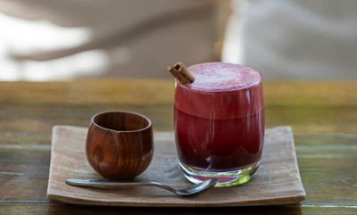 Beetroot and spiced rum winter warmer cocktail recipe