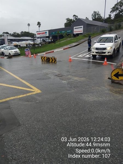 Road closures as flooding threatens owing to heavy rain and high tides