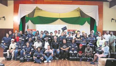 Toolkits handed to 100 plumbing trainees