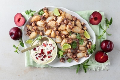 Brighten up your summer dining with stone fruit and seafood