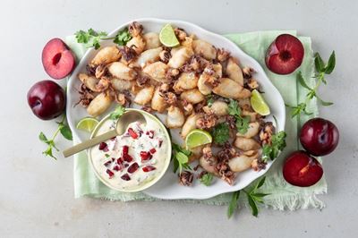 Brighten up your summer dining with stone fruit and seafood