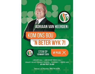 ’n Bewese Stem vir Wyk 7: Adriaan van Heerden