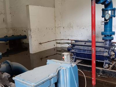 Flooded pump station affects water supply
