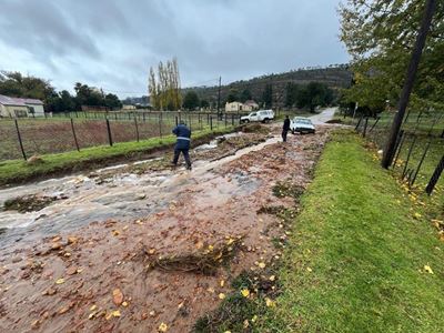 Weather-related water and road issues are currently affecting the areas of George, Uniondale, and Haarlem