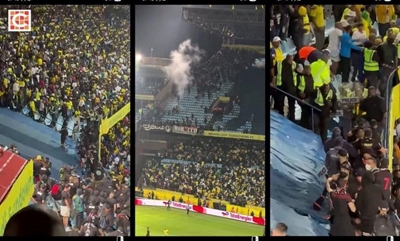 Mass brawl as Sundowns and AS FAR supporters clash at Loftus