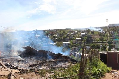 Structures burned in Mossel Bay protest action