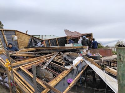 In nood nà verwoestende storm 