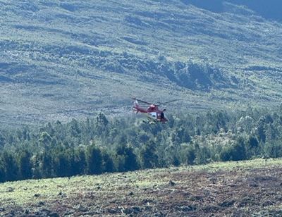 Helicopter rescue after hiker injured on Tierkop trail