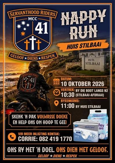 Nappy Run bring hoop na Stilbaai