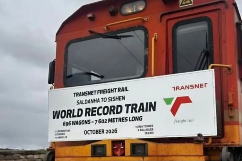South Africa sets world rail record as Transnet runs massive 696-wagon train