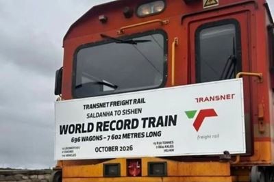South Africa sets world rail record as Transnet runs massive 696-wagon train