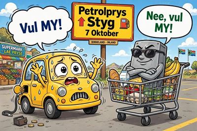 Wanneer petrol duurder word, word die inkopietrollie kleiner