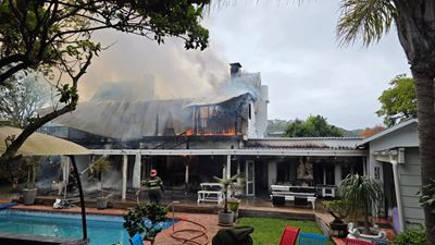 Fire destroys Leisure Island guest house as family loses two dogs