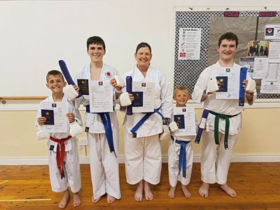 Mossel Bay karateka level up to next grade
