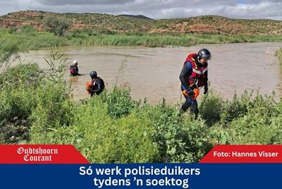 Polisieduikers werk onder uiters moeilike toestande in Olifantsrivier