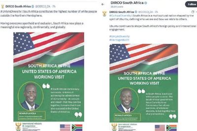 Dirco slammed for false white population claim and typo