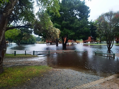 Flooding at Wilderness section of the Garden Route National Park