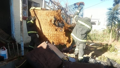 Huis erg beskadig in brand