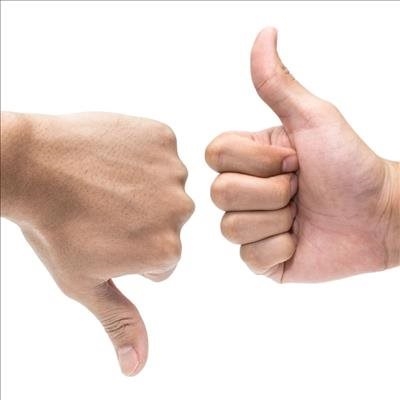 Thumbs up, Thumbs down