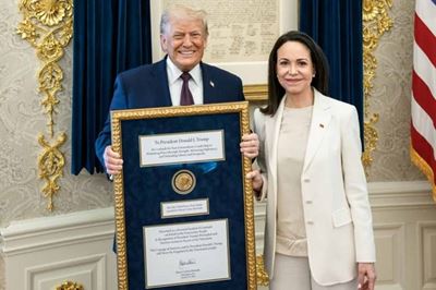 Donald Trump finally ‘presented’ with Nobel Peace Prize