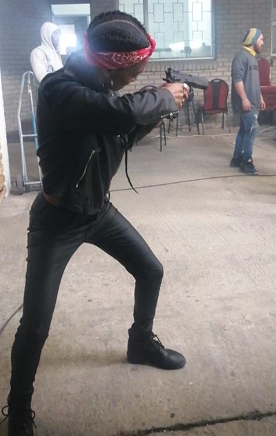 There's real action on this movie set