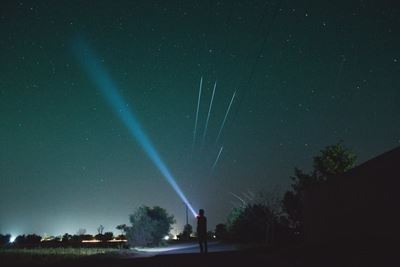 Laser light shone at aircraft investigated