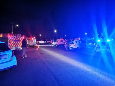 Double cab plunges through barrier at Point