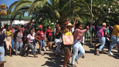 Students protest at South Cape College