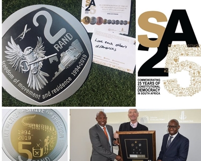 Coins celebrate 25 years of democracy