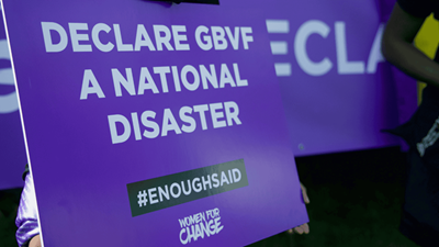 Shutdown for GBV to be declared national disaster 