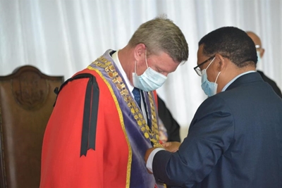 First to inaugurate new council