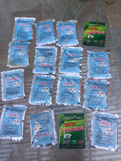 Packets of pesticide wash up on beach 