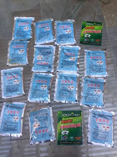 Packets of pesticide wash up on beach 