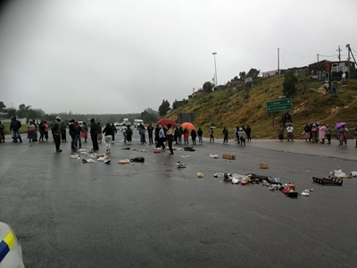 Protest action on N2 by Knysna