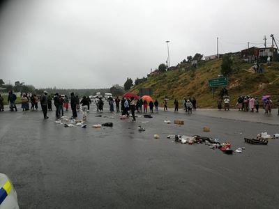 Protest action on N2 by Knysna