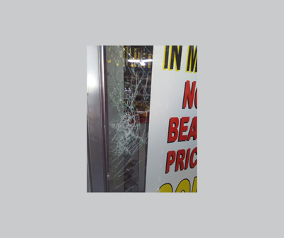 Broken shop windows: two in court