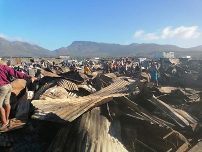 Another Cape Town fire leaves 600 Masiphumelele residents homeless