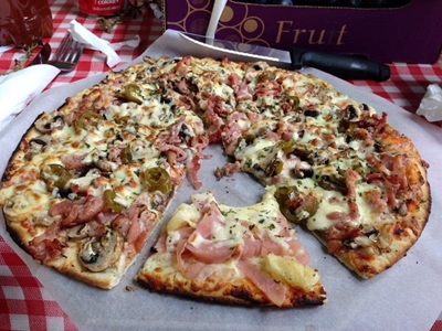 Best pizza in the world at Roadside Deli