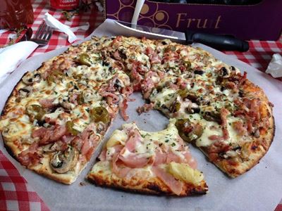 Best pizza in the world at Roadside Deli