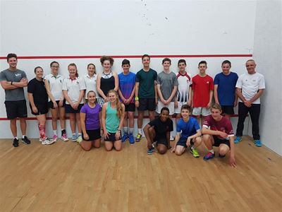 Local squash player hones skills