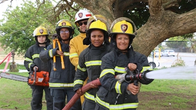 Firefighters battle it out to see who's toughest