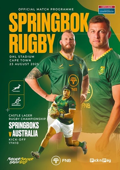 Springboks v Wallabies in Cape Town 