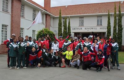 Cyclists given a rousing welcome