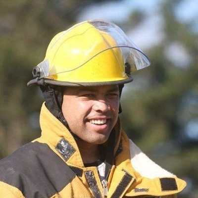 Local firefighter sparks at world games