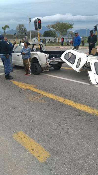 Collision causes traffic jam