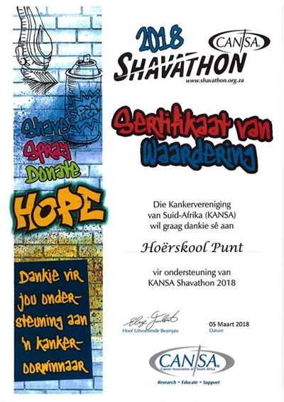Appreciation for help with Shavathon